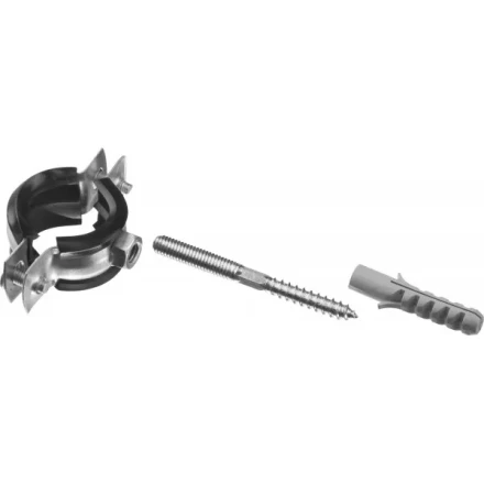 ЗУБР "МАСТЕР". Хомут трубный с гайкой, оцинкованный, в комплекте с сантехнической шпилькой и дюбелем, 3/4", 1шт 37866-26-30 купить в Надыме