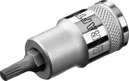 Торцовая бита-головка KRAFTOOL "INDUSTRIE QUALITAT", материал S2, SPLINE, сатинированная, 1/2", M5 27911-05_z01 купить в Надыме