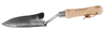 Совок ЗУБР садовый из нерж стали, удлиненный, с деревянной ручкой и шкалой 4-39465 купить в Надыме