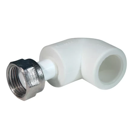 Уголок с н.гайкой PP-R 20мм х 1/2 бел. (60/180) 45594 купить в Надыме