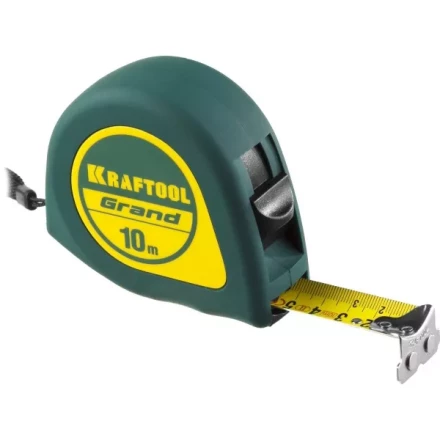 Рулетка KRAFTOOL GRAND, обрезиненный пластиковый корпус, 10м/25мм 34022-10-25 купить в Надыме