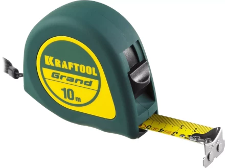Рулетка KRAFTOOL GRAND, обрезиненный пластиковый корпус, 10м/25мм 34022-10-25 купить в Надыме