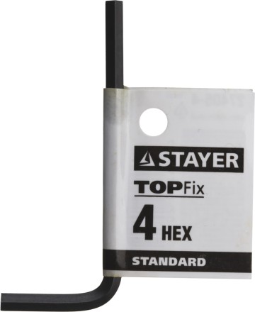 Ключ имбусовый STAYER &quot;STANDARD&quot;, сталь, черный, 4мм 27405-4 купить в Надыме