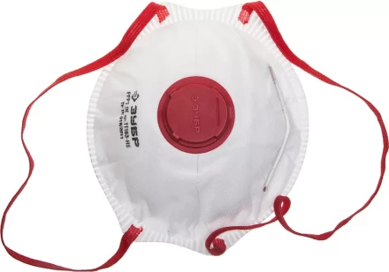 Полумаска фильтрующая ЗУБР "МАСТЕР" коническая, с клапаном, многослойная, класс защиты FFP1, 5шт 11163-H5 купить в Надыме