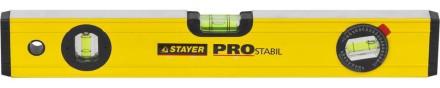 Уровень STAYER &quot;PROFI&quot; PROSTABIL профессион коробчатый, усилен, 2 фрезер поверхн, 3 ампулы (1 поворотная), 40 см 3471-040_z01 купить в Надыме