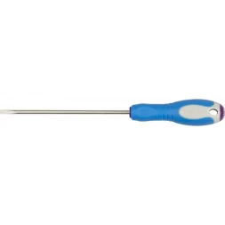 Отвертка ЗУБР, Cr-V сталь, трехкомпонентная рукоятка, цветовая индикация типа шлица, SL, 3,0x100мм 25251-3.0-100