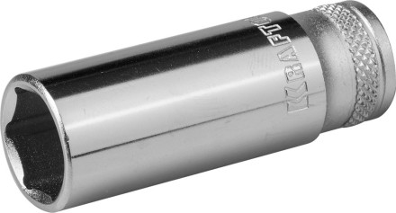 Торцовая головка KRAFTOOL &quot;INDUSTRIE QUALITAT&quot;, удлиненная, Cr-V, FLANK, хромосатинированная, 1/4&quot;, 13 мм 27817-13_z01 купить в Надыме