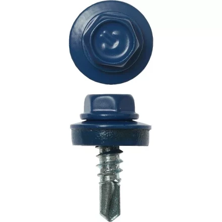 Саморезы ЗУБР "ПРОФЕССИОНАЛ" окраш., RAL 5005 синий насыщен., для крепл. кров. матер. к металл. констр., 5.5x19мм, 500шт 4-300315-55-019-5005 купить в Надыме