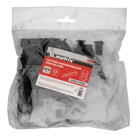 Комплект зажим + клин для системы выравнивания плитки СВП Ворота, 40/40 шт. в пакете Matrix 88117 купить в Надыме