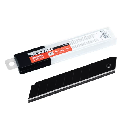 Лезвия, 25 мм, сталь SK5, black, 10 шт Matrix 793379 купить в Надыме