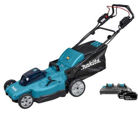 Аккумуляторная газонокосилка самоходная 53см, 2х18V Makita DLM539CT2 (2*5 Ач, ЗУ) купить в Надыме