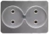 Розетка СВЕТОЗАР "ГАММА" без заземления, двойная, без вставки и рамки, цвет светло-серый металлик, 16А/~250В SV-54102-SM купить в Надыме