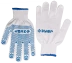 ЗУБР ТОЧКА+, S-M, х/б перчатки с покрытием из ПВХ-геля, противоскользящие, точки увеличенного размера, 13 класс, Профессионал (11451-S) купить в Надыме
