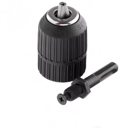 Патрон для дрели БЗП 2-13 мм М12 х 1,25 адаптер SDS Plus .Сибртех 168147 купить в Надыме