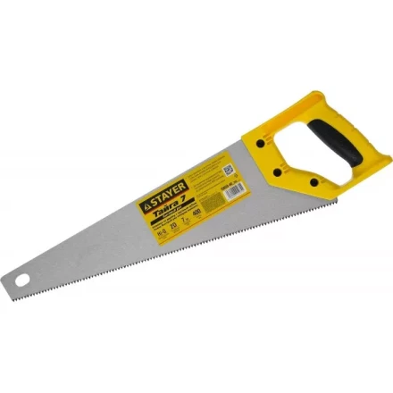 Ножовка универсальная (пила) "Тайга-7", 400мм,7TPI, закаленный зуб, рез вдоль и поперек волокон, для средн заготовок, фанеры, ДСП,МДФ, STAYER 15050-40_z02 купить в Надыме