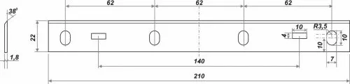 Нож К-2426 комплект 2шт (210 мм) 25520 купить в Надыме