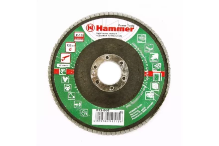 Круг Лепестковый Торцевой (КЛТ) HAMMER КЛТ 1 Ф125х22 Р150 213-006 купить в Надыме