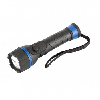 Фонарь светодиодный прорезиненный ударопрочный корпус 3 LED 2хАА Stern 90515 купить в Надыме