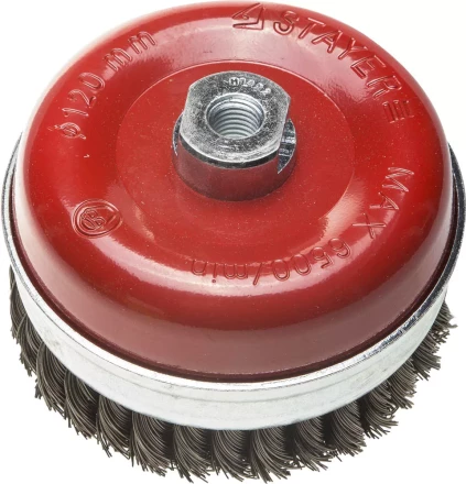ЗУБР "ПРОФЕССИОНАЛ". Щетка чашечная усиленная для УШМ, плетеные пучки стальной проволоки 0,5мм, 120ммхМ14 3527-120_z02 купить в Надыме