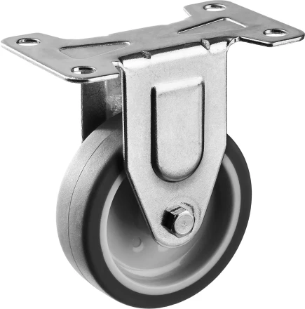 ЗУБР d 75 мм, г/п 60 кг, резина/полипропилен, термопластичное неповоротное колесо, Профессионал (30946-75-F) купить в Надыме