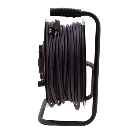 Удлинитель силовой 50 м, 16А, тип УХз16, КГ 3 x 1.5 мм, на стальной катушке, 4 розетки Сибртех 95877 купить в Надыме