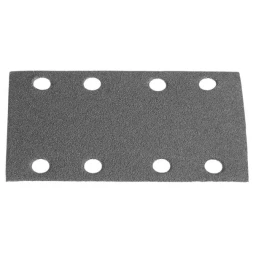 Лист шлиф. универс. URAGAN &quot;Оптимал. для тверд. пород дерева&quot; 8 отв. по линии, на липучке, для ПШМ, P100, 80х133мм, 10шт 907-22111-100-10