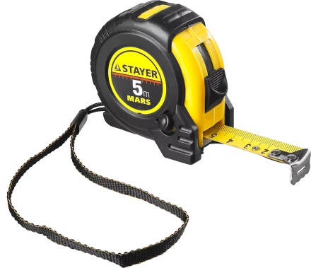 Рулетка STAYER "PROFI" "MARS", обрезиненный корпус, 5мх19мм 34131-05 купить в Надыме