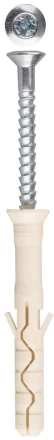 Дюбель-гвоздь ЗУБР "ПРОФЕССИОНАЛ" нейлоновый, потайный бортик, 6 x 60 мм, 100 шт 4-301375-06-060 купить в Надыме