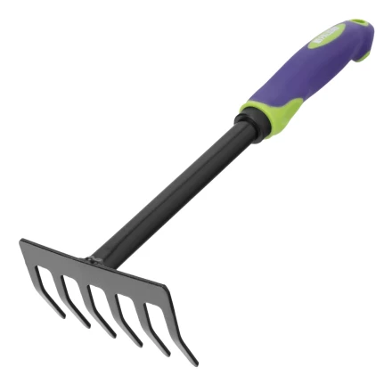 Грабли 6-зубые Palisad, 110х300 мм, стальные, обрезиненная эргономичная рукоятка, LSR1, 62061 купить в Надыме