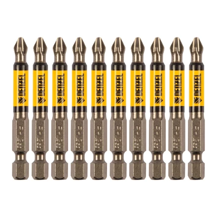 Бита PH2х60, сталь S2, цилиндр., 10 шт. Е 6,3 Denzel 11642 купить в Надыме