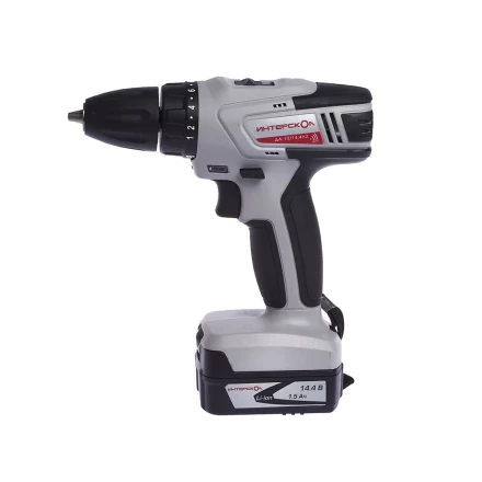 Аккумуляторная дрель-шуруповерт ИНТЕРСКОЛ ДА-10/14,4Л2 Li-ion АПИ 2х1.5Ач купить в Надыме