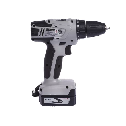 Аккумуляторная дрель-шуруповерт ИНТЕРСКОЛ ДА-10/14,4Л2 Li-ion АПИ 2х1.5Ач купить в Надыме