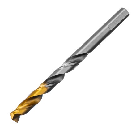 Сверло спиральное по металлу Denzel 8 x 117 мм, Р6М5, Golden Tip, 718239 купить в Надыме