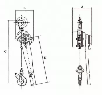 Таль ручная рычажная HSH-C LB г-п 6 тонн H=3 метра купить в Надыме