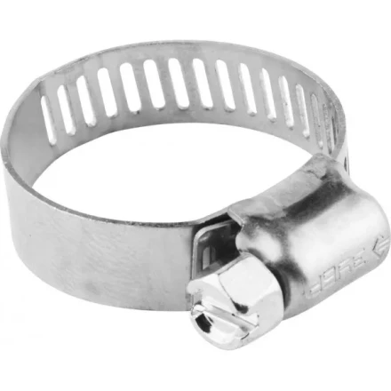 Хомуты ЗУБР "ЭКСПЕРТ", нерж. сталь, просечная лента 8 мм, 13-26 мм, 200 шт 37811-13-26-200 купить в Надыме