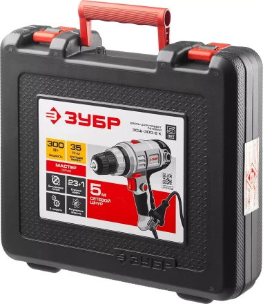 Дрель-шуруповерт сетевая в кейсе ЗСШ-300-2 К серия МАСТЕР купить в Надыме