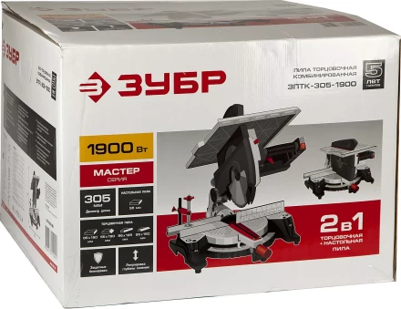 Пила торцовочная комбинированная 2 в 1 ЗПТК-305-1900 серия МАСТЕР купить в Надыме