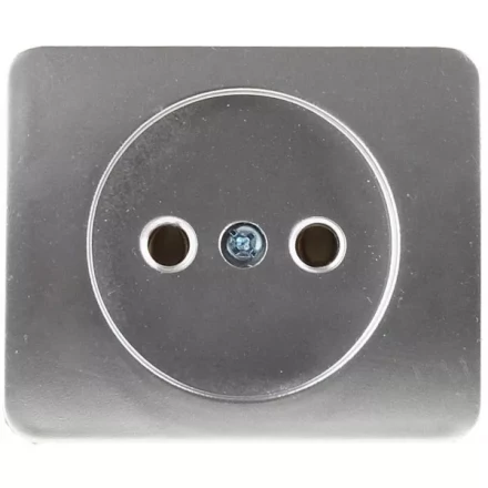 Розетка СВЕТОЗАР "ГАММА" без заземления, одинарная, без вставки и рамки, цвет светло-серый металлик, 16А/~250В SV-54100-SM купить в Надыме