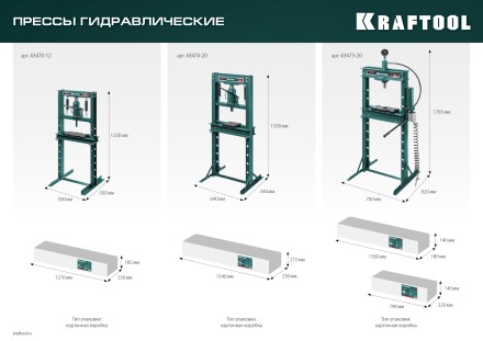 Прессы гидравлические с домкратом и возвратными пружинами 43470-20 купить в Надыме