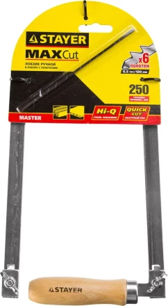 Лобзик STAYER "MASTER", деревянная ручка, 130х250мм без полотен 1530-25_z01 купить в Надыме