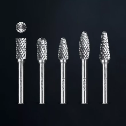 Зубр Набор твердосплавных борфрез, 5 шт.: B1020, C1020, F1020, H1025, L1025 (28815-H5) купить в Надыме