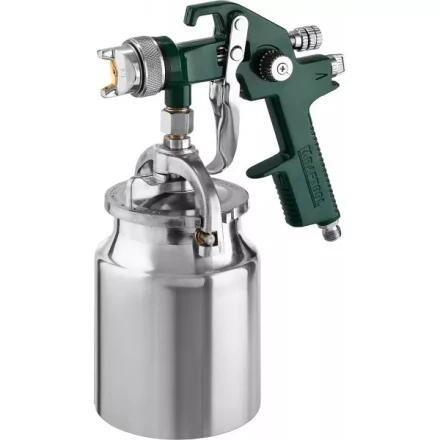 Краскопульт пневматический KRAFTOOL AirKraft, HVLP, с нижним бачком, 1,4мм 06520-1.4 купить в Надыме