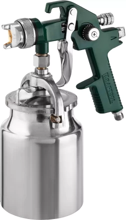 Краскопульт пневматический KRAFTOOL AirKraft, HVLP, с нижним бачком, 1,4мм 06520-1.4 купить в Надыме