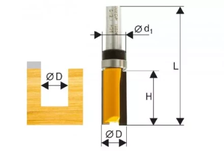 Фреза кромочная прямая ф127х26мм хв. 8мм 46181 купить в Надыме