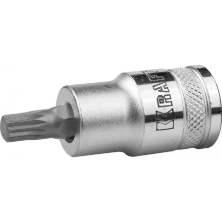 Торцовая бита-головка KRAFTOOL "INDUSTRIE QUALITAT", материал S2, SPLINE, сатинированная, 1/2", M6 27911-06_z01 купить в Надыме