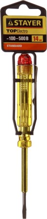 Пробник STAYER &quot;STANDARD&quot; электрический, 100-500В, 140мм, этикетка-флажок 2571-14_z01 купить в Надыме
