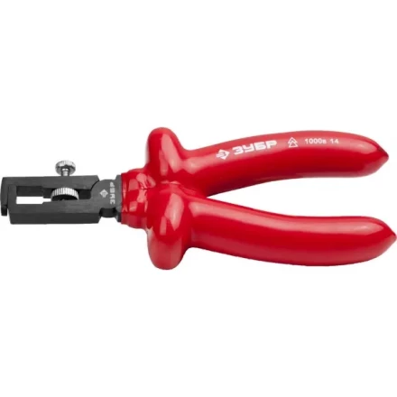 Пассатижи ЗУБР "МАСТЕР" "ЭЛЕКТРИК" для зачистки проводов диэлектрические, высоковольтные до~1000В, d до 5мм, S поперечн сеч кабеля до 10мм2, 160мм 2214-9-16_z02 купить в Надыме