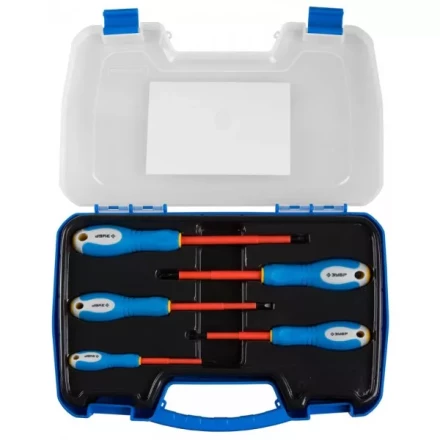 ЗУБР. Набор: Отвертки диэлектрические, 2-комп. рукоятка, до 1000 В, хромованадиевая сталь, 5 предметов 25263-H5 купить в Надыме