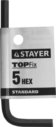 Ключ имбусовый STAYER &quot;STANDARD&quot;, сталь, черный, 5мм 27405-5 купить в Надыме
