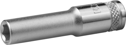 Торцовая головка KRAFTOOL &quot;INDUSTRIE QUALITAT&quot;, удлиненная, Cr-V, FLANK, хромосатинированная, 1/4&quot;, 7 мм 27817-07_z01 купить в Надыме